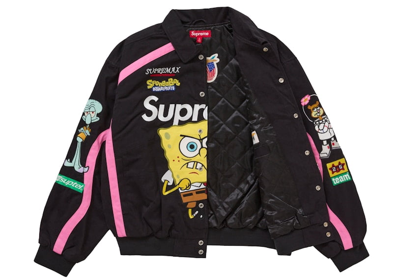 Supreme Men's SpongeBob SquarePants Jeff Hamilton Racing Jacket