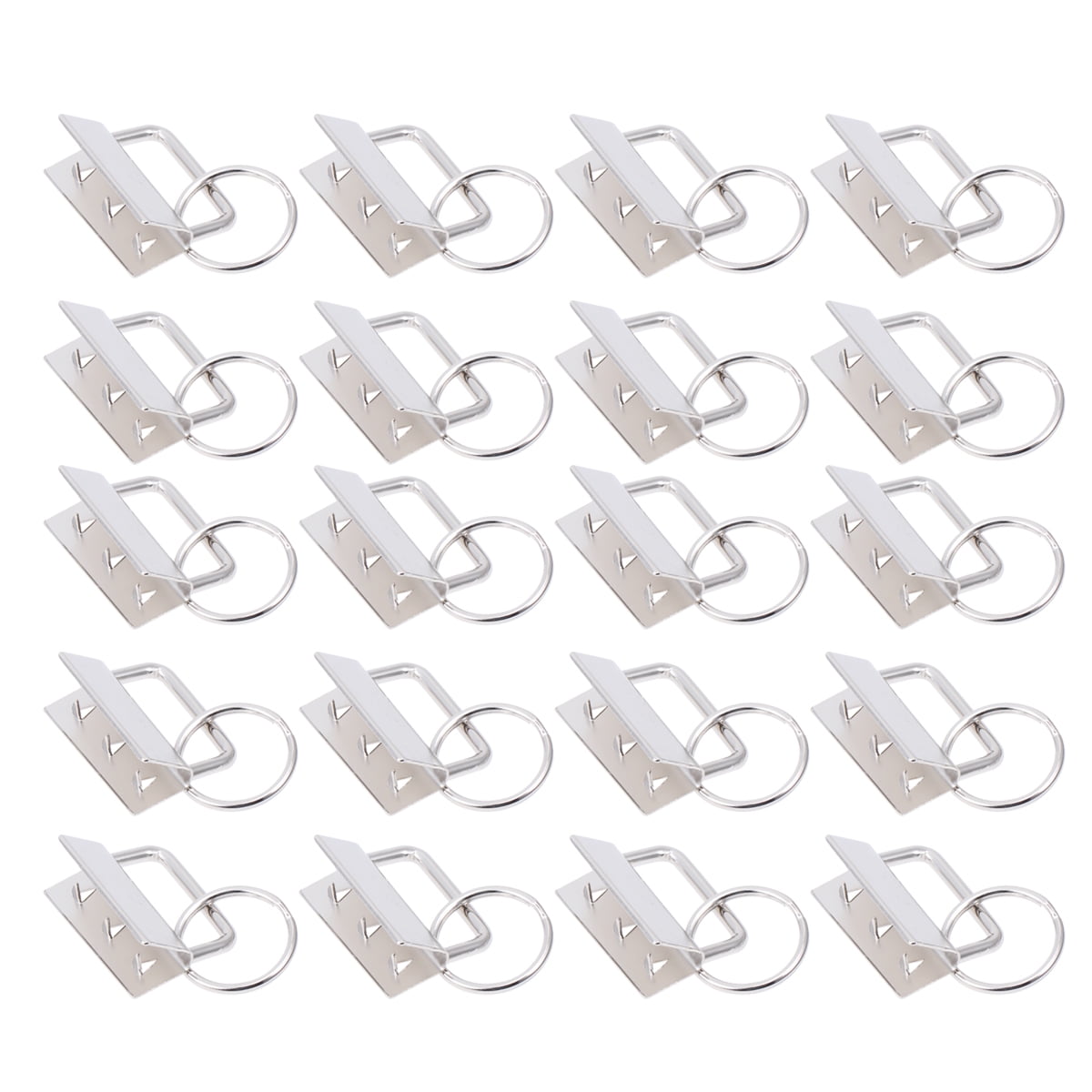Dytern DIY 50pcs Alloy Key Rings Durable Keychain DIY Keychain Accessories Ring Decoration for Keys Bags (Silver)