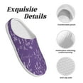 thumbnail image 5 of KLL Lavender Flowers Pattern Adult Unisex Cozy Slippers,Fuzzy Slip-on Slippers TPR Sole Slippers Comfort Plush Home Footwear for Indoor & Outdoor-8, 5 of 7