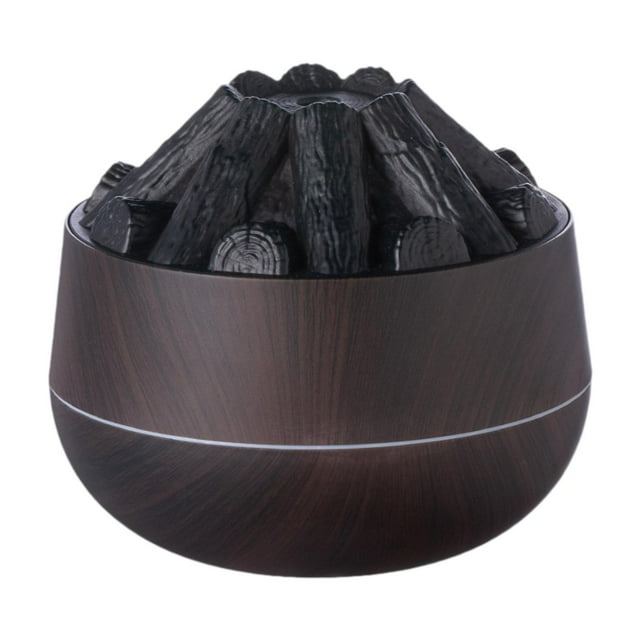 Difusor de aceites esenciales,Humidificador de aire para dormitorio,coche,fiesta,hogar,habitación,Difusor de aceites esenciales con humidificador de fuego ligero,Difusor Fácil Marrón