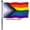 2x3 FT (Nylon), variant on Progress Pride Rainbow Flag Double Sided 3-Ply Heavy Duty Polyester, Vivid LGBTQ Gay & Lesbian Pride Banner, Outdoor Fade Resistant Decor