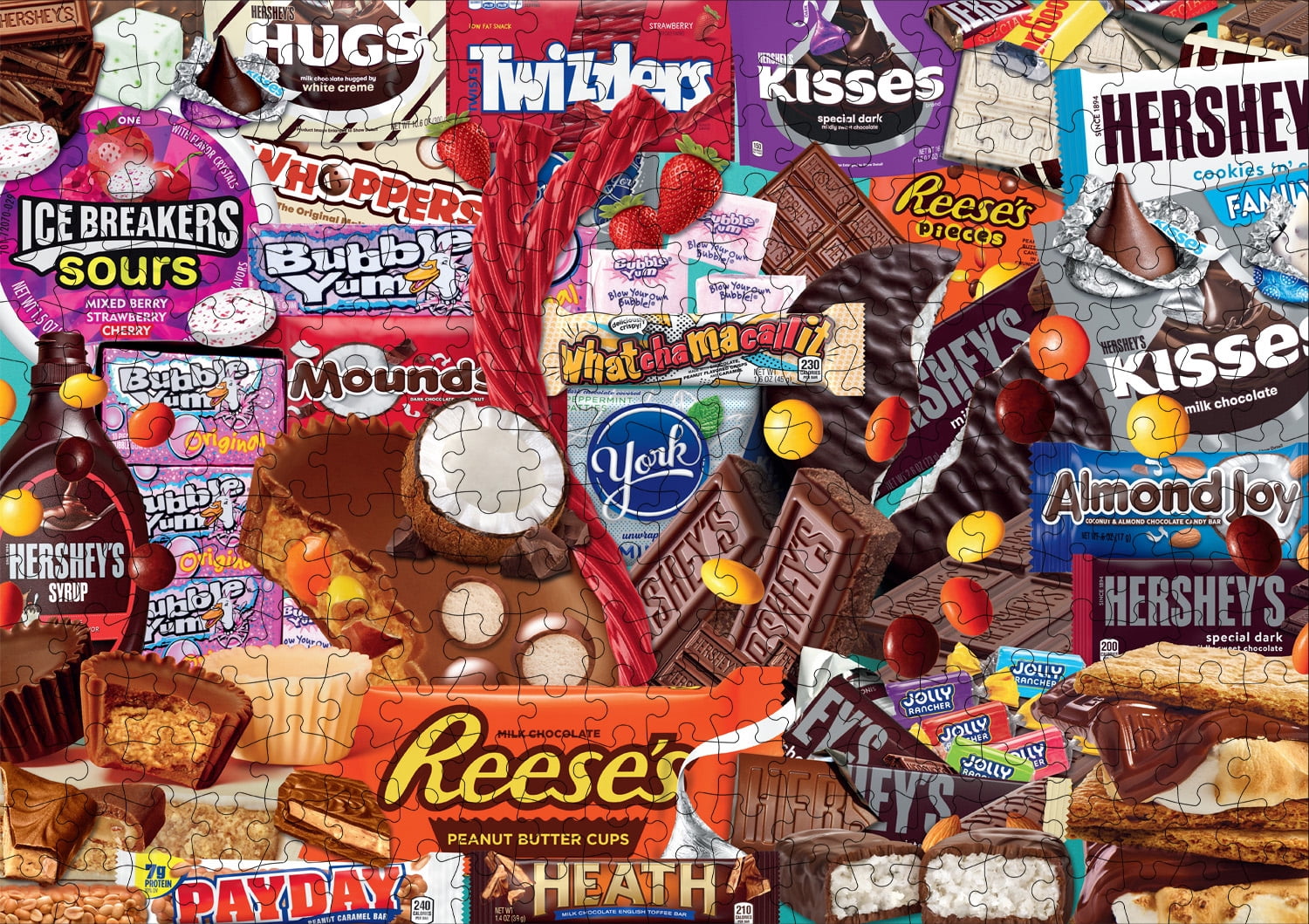 Buffalo Games Hershey Deluxe Collage 300-Piece 21.25 x 15-Inch Interlocking Jigsaw Puzzle for Adults Ages 14+