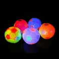 thumbnail image 5 of KAKOWELY 2 pelotas elásticas de plástico de 10 cm para fútbol, con sonido intermitente, rebote y masaje, con pila de botón para niños (color aleatorio)., 5 of 5