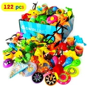 S SWIRLLINE Party Favors Pinata Filler 122 Pcs Prizes Toys Bulk Birthday Treasure Box Classroom