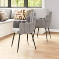 thumbnail image 6 of Noosa Dining Chair Gray Dining Chair, Modern Style, Soft and smooth velvet fabric, Plywood, Indoor Dining, 6 of 12