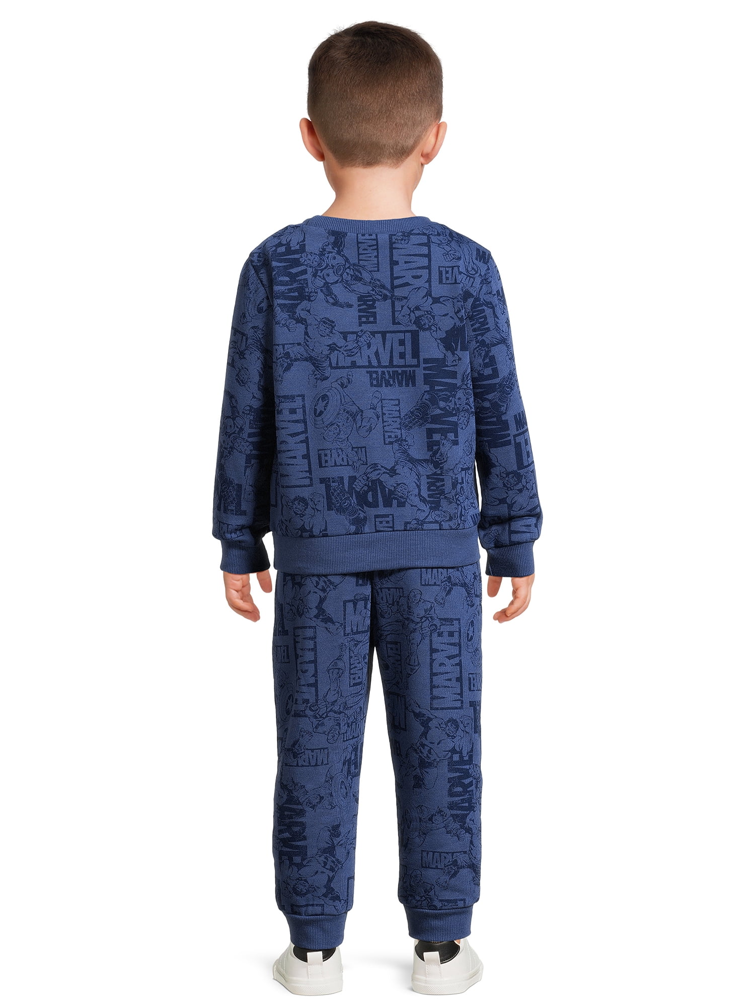 Marvel Toddler Boys’ Crewneck Sweatshirt and Joggers Set, 2-Piece Set, Sizes 2T-4T