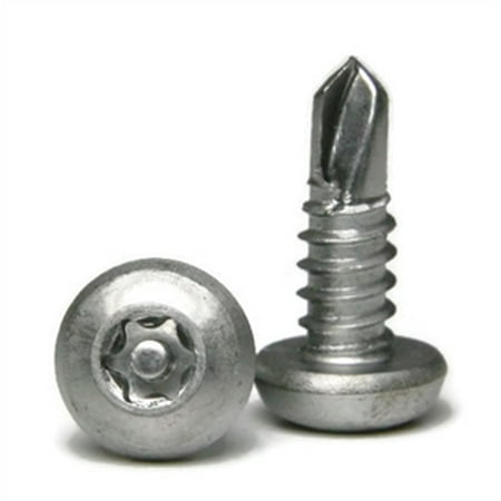 Vandal Proof Screws - Torx Tamper Proof Pan Head Self Drilling Screws 410 Stainless Steel T-30 #14 x 3/4