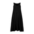 thumbnail image 4 of RQYYD Women's Summer Cotton Linen Long Dress Sleeveless Elegant Flowy Dresses Plus Size Loose Comfy Dress with Pockets, 4 of 5