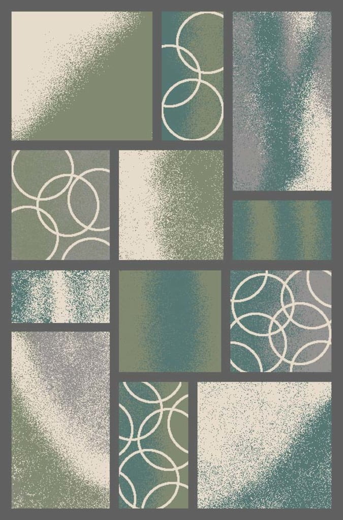Maxy Home Hamam Collection HA-5056 (Non-Skid) Rubber Back Doormat 18-inch-by-31-inch 1'x2' by Rugnur