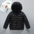thumbnail image 2 of Kogui Boys Coats Winter Girls' Shine Heavyweight Hooded Puffer Jacket Winter Jacket Size 12-13 (Black,12-13 Years), 2 of 9