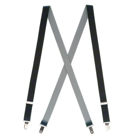 Suspender Store Plaid Suspenders - 1-Inch Wide Elastic - Sewn X-Back - Clip - 6 Colors & 2 Sizes