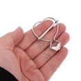 thumbnail image 2 of Durable Zinc Alloy Heart-Shaped Clothes Buckles for Daily Use 10 Pieces Silver Color, 2 of 9