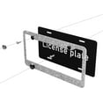 thumbnail image 5 of Silver Glitter License Plate Frames - License Plate Covers, 2 Packs Universal Aluminum Tag Frame for Front and Rear Car Tags, 5 of 6