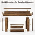 thumbnail image 4 of 63" Farmhouse Console Table - Rustic Brown & Vintage Gray U-Shaped Base, E1 MDF with Lower Shelf, Versatile for Entryway, Living Room, Behind Couch, TV Stand, 4 of 5