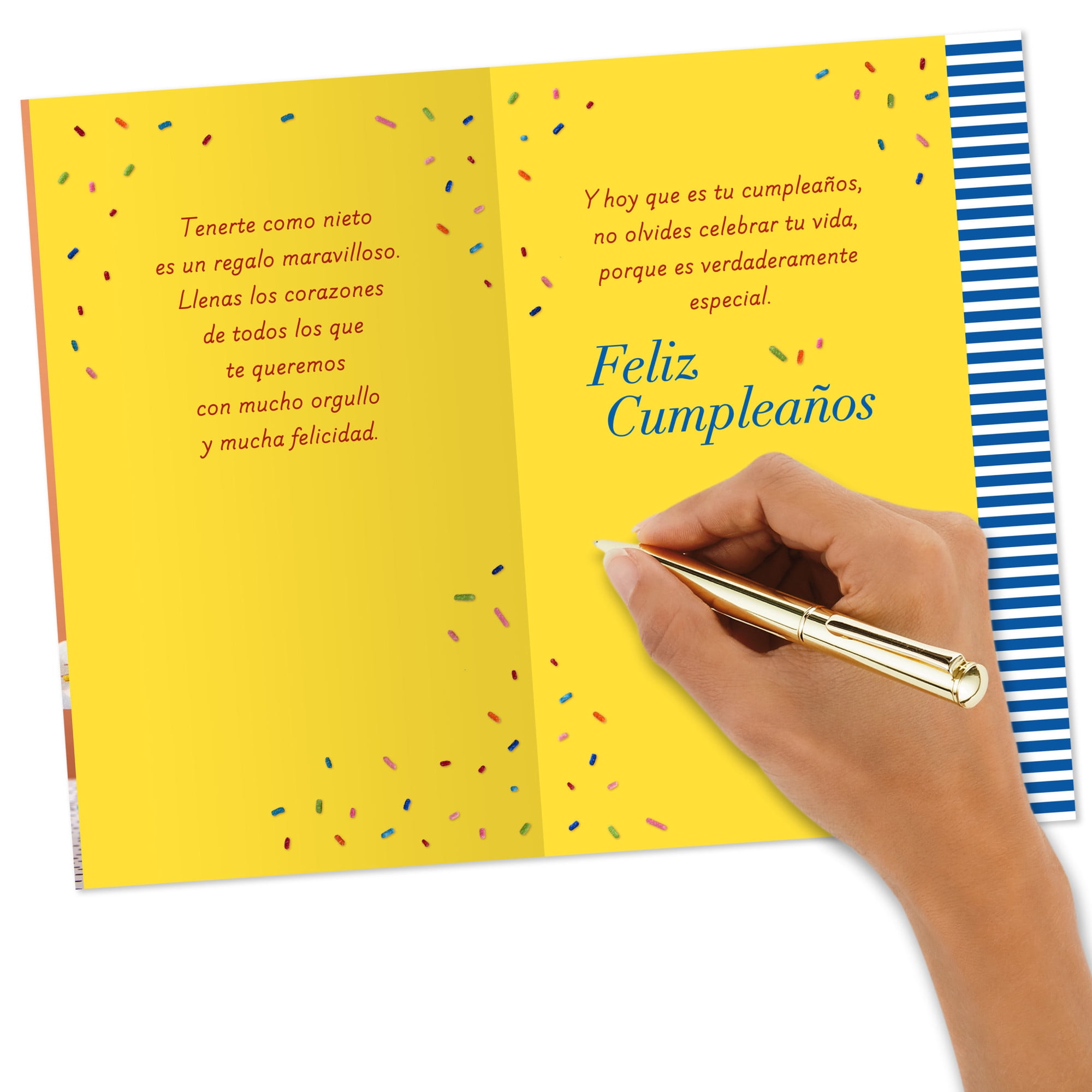 Hallmark VIDA Spanish-Language Birthday Card for Grandson (You Are A Gift)