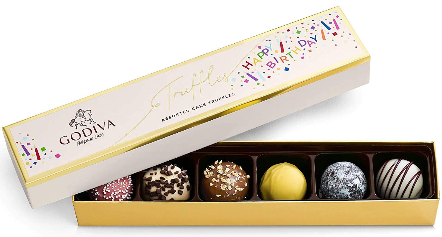 Godiva 14241 Chocolatier Birthday Truffles Assorted Chocolate Gift Box -  Walmart.com
