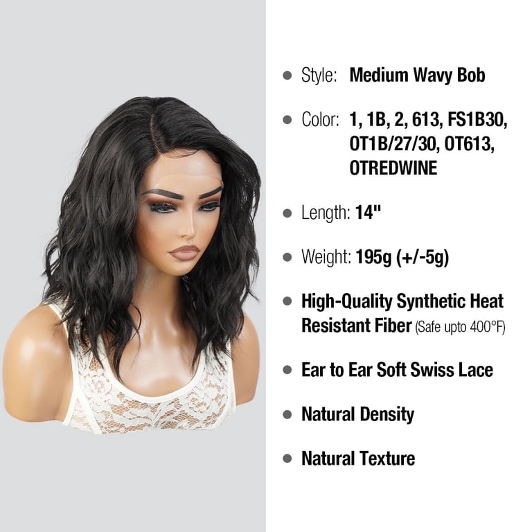 STUDIOCUT BY PROS Loose Wave Bob Wigs Lace Front wigs 14  display picture 1