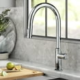 thumbnail image 2 of KRAUS Oletto Modern Industrial Pull-Down Single Handle Kitchen Faucet in Chrome, 2 of 15