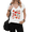 White, variant on Women's Garden Harvest Graphic V-Neck Short Sleeve T-Shirt Mint Green Fresh Farm Casual Top