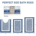 Bathroom Rugs Sets 3 Piece Bathroom Shower Rugs with UShaped Contour