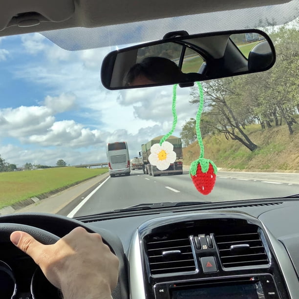 unbranded Accesorio De Auto Colgante De Crochet Para Decorar Interior Y Espejo Retrovisor