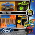 thumbnail image 6 of Monster Maniacs Ford Switch 'Ems 24 Piece Vehicle Gift Set, Friction Powered Vehicle Set with 4 Truck Chasis, 6 Truck Bodies Plus Accessories, Children Ages 3 Years and Up, 6 of 7