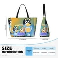 thumbnail image 3 of Lsque Bluey Beach Travel Bag - Water-Resistant, Large Capacity Lightweight Tote with 7 Pockets for Women and Men - Perfect for Beach, Pool, Gym, and Travel, 3 of 6