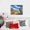 thumbnail image 4 of Logiee Western Desert Cactus Print Canvas Wall Art ,Art Poster,Canvas Decorative Picture,Decor Wall Pictures for Living Room Bedroom Bathroom,Ready to Hang, 4 of 6