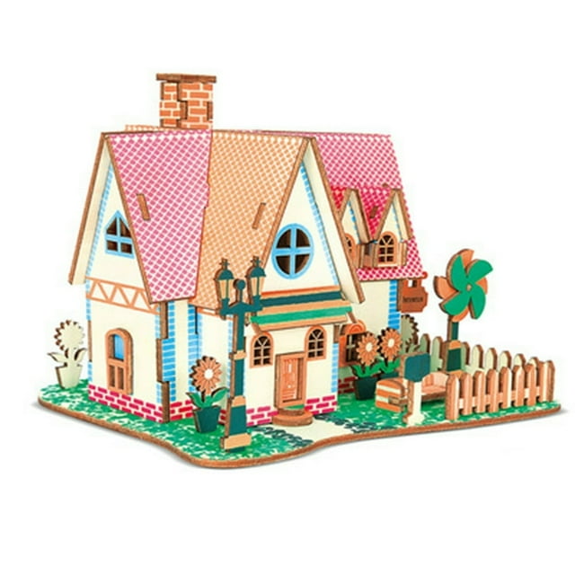 Children‘s Wooden 3D Three-dimensional Puzzle Adult Educational Christmas Building Handmade Educational Model Toy