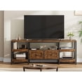 thumbnail image 1 of Mueble para TV industrial de 180 cm – Centro de entretenimiento retro con 2 cajones, estantes abiertos y estructura metálica – Para televisores hasta 80 pulgadas – Color retro – Ideal para salón, 1 of 8