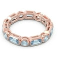 thumbnail image 3 of 5.00 Carat Emerald Cut Aquamarine Gemstone Latest Wedding Eternity Band for her 18K Rose Gold Size 3 by Diamond-Capitals, 3 of 8