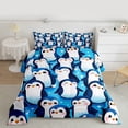thumbnail image 2 of Castle Fairy Cute Penguin Twin Comforter Sets for Child Teens,Cartoon Animal Bedding Set, 2 of 8