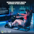 GTPLAYER Racing Simulator Cockpit with Gaming Chair and Bluetooth Speakers, Racing Style