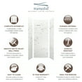 thumbnail image 4 of Transolid Swk363696 Saramar 36" W X 36" D X 96" H Three Panel Shower Wall Kit - White, 4 of 5
