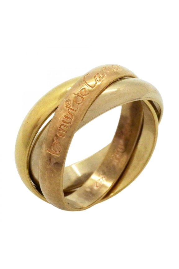 Pre-Owned Cartier Trinity Classic Ring, available in 18K Yellow Gold, White and Pink size #50...