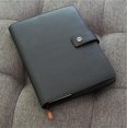 thumbnail image 3 of CASE ELEGANCE Black Full Grain Premium Leather Refillable Journal Cover with A5 Lined Notebook - Scratch-Proof DURA-Leather, 3 of 6