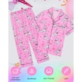 thumbnail image 4 of Conjunto de Pijamas Sylfairy para Niñas de Seda Satinada Rosa con Gato para 7-8 Años, 4 of 6