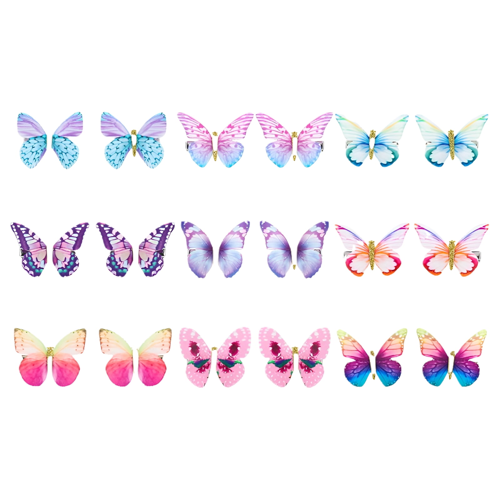 Qweryboo 18 Pcs Butterfly Hair Clips, Hair Snap Clips Barrettes for Baby Girls Hair Accessories (Fresh Styles)