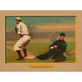 thumbnail image 2 of American Tobacco Company 18x15 Gold Ornate Wood Framed with Double Matting Museum Art Print Titled - Trying to Catch Him Napping, Baseball Card, 2 of 4