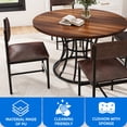 thumbnail image 4 of Dextrus Dining Chairs Set of 4, Modern Upholstered Dining Room Chairs, Kitchen Chairs with Metal Legs, Dining Side Chairs for Home Kitchen Living Room, Brown, 4 of 8