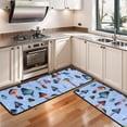 thumbnail image 3 of Kitchen Rugs Sets Of 2,Colorful Mushroom Pattern Light Blue Pattern Anti Fatigue Kitchen Mat Rugs Non Slip Washable,Decorative Kitchen Floor Mats for Kitchen,Sink,Laundry,17"x47"+17"x47", 3 of 5