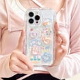 thumbnail image 5 of Funda transparente suave con cordón para teléfono con diseño de oso 3D coreano para iPhone 16, 15, 14 Pro Max, 11, 13, 12 Mini, XR, 8, 7 Plus, X, XS, SE, 5 of 5