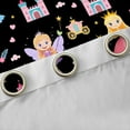 thumbnail image 4 of Erosebridal Elf Princess Curtains and Drapes(52x63),Colorful Cartoon Girl Blackout Curtains for Bedroom,Castle Rainbow Stars Curtains Pack of 2(52x63) For Girls,Microfiber Bedroom Decoration, 4 of 6
