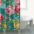 thumbnail image 4 of Pioneer Flower Floral Print Pattern Shower Curtain 72"x72" ,Bathroom Decorative Shower Curtains Set with 12 Hooks,Modern Waterproof Washable Shower Curtain, 4 of 6