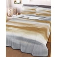 thumbnail image 2 of Quilts Twin XL Size, Brown Grey Ombre Soft Comforter Bedding Set for Bed, Abstract Art Oil Painting Modern Lightweight Quilted Bedspread with Pillow Cover(2 Pieces) for All Season, 68x98 Inch, 2 of 6