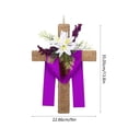 thumbnail image 3 of Uscallm Easter Door Hanging Decor Purple Spring Porch Wreath Ornament Easter Party Home Doorway Decoration, 3 of 6