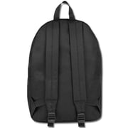 Basic Classic Solid Color Backpack with Front Zipper Accessory Pocket, Dual Zipper Closure & Padded Shoulder Straps for Work, School, Office, Gym, Sports, Travel, Commute & Recreation in Black