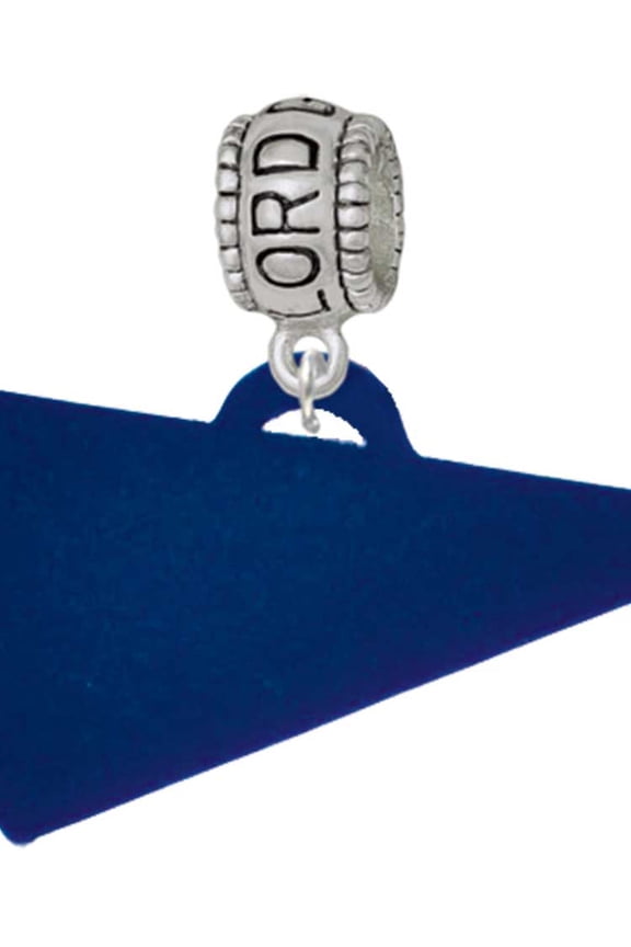 Acrylic 1.25" Navy Megaphone Lord Guide Me Charm Bead
