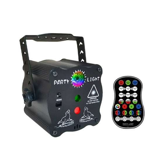 Party DJ Disco Light USB Rechargeable RGB LED Strobe Stage Sound Activated Projector For Dance Birthday Wedding Bar Xmas