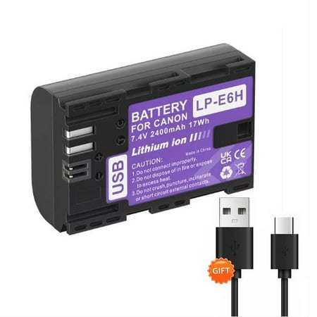 CITYORK 1 Pack Canon LP-E6 Battery 2400mah Battery Canon 70D Bulit-in USB Batteries for Canon 5D Mark II III 7D 60D EOS 6D 80D EOS 5DS R Cameras CITYORK 1 Pack Canon LP-E6 Battery 2400mah Battery Canon 70D Bulit-in USB Batteries for Canon 5D Mark II III 7D 60D EOS 6D 80D EOS 5DS R Cameras